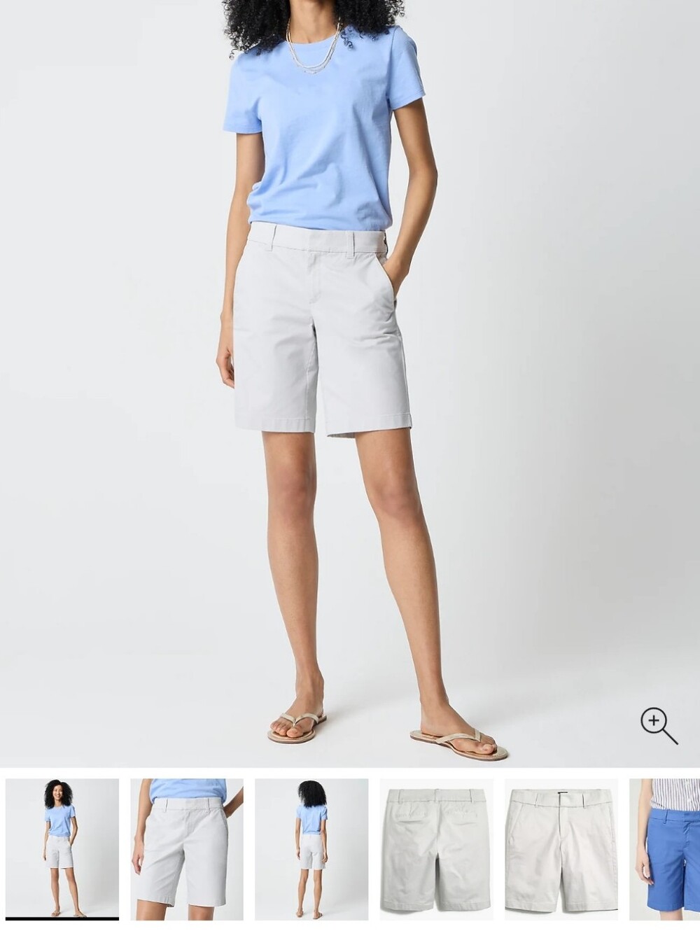 J Crew Factory “Frankie” Bermuda length khaki shorts 9in 14 Oyester Grey Chino